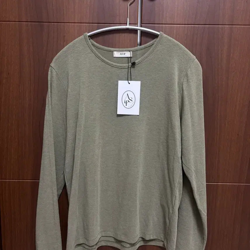 [BUNJANG] AS IF Olive Green Round Neck T-Shirt / AS IF 올리브 그린 라운드넥 티셔츠 !!새상품!!