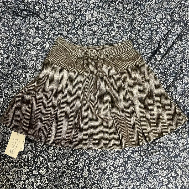 [BUNJANG] GRL Herringbone Mini Skirt / 새상품)grl 그레일 헤링본 미니 스커트 브라운 스나계 일브