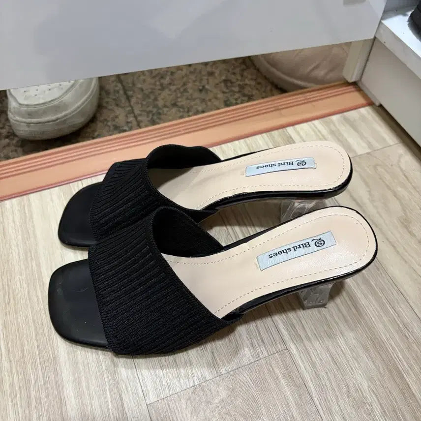 [BUNJANG] Black Knit Mules Sandals 230 / 구두 블로퍼 뮬 샌들 230