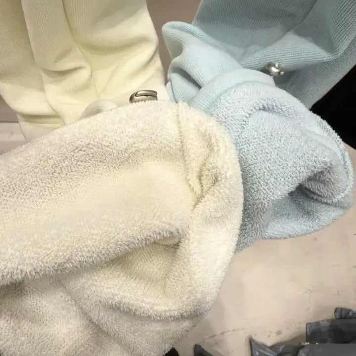 [BUNJANG] Hooded Crop Zip-up & Wide Pants Set / 키키 후드퍼 크롭집업 와이드팬츠(새상품)