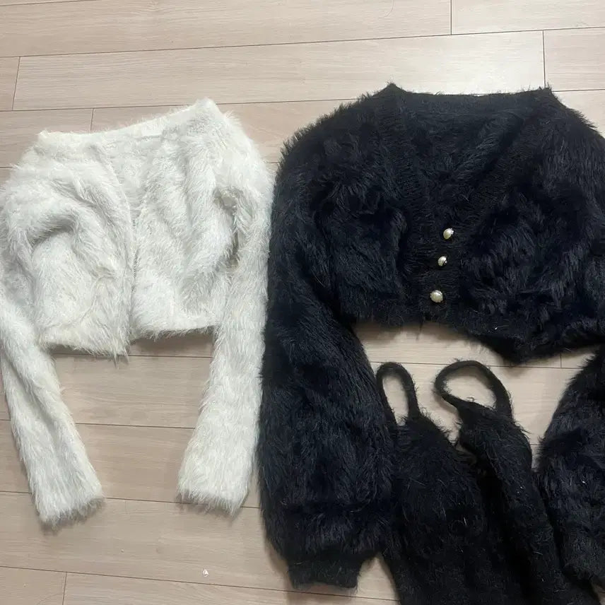 [BUNJANG] Soft Fur Knit Cardigan / 부드러운 퍼 니트 가디건