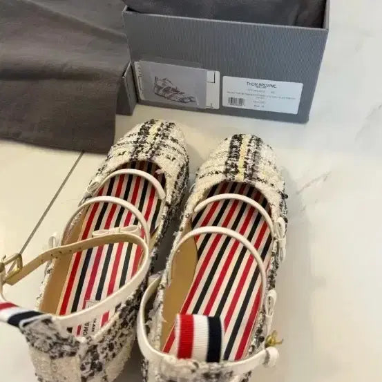 [BUNJANG] Thom Browne Tweed Ballerina Flats (Size 36) / 톰브라운 트위드 발레리나 플랫슈즈 36(230-235가능)