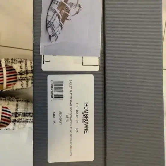 [BUNJANG] Thom Browne Tweed Ballerina Flats (Size 36) / 톰브라운 트위드 발레리나 플랫슈즈 36(230-235가능)