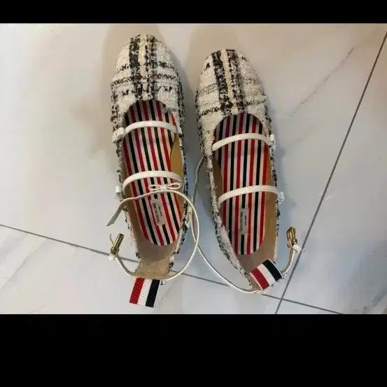 [BUNJANG] Thom Browne Tweed Ballerina Flats (Size 36) / 톰브라운 트위드 발레리나 플랫슈즈 36(230-235가능)