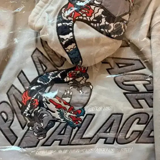 [BUNJANG] Palace Dragon P-3 Hoodie Gray / [XL] 팔라스 드래곤 P-3 후드 그레이