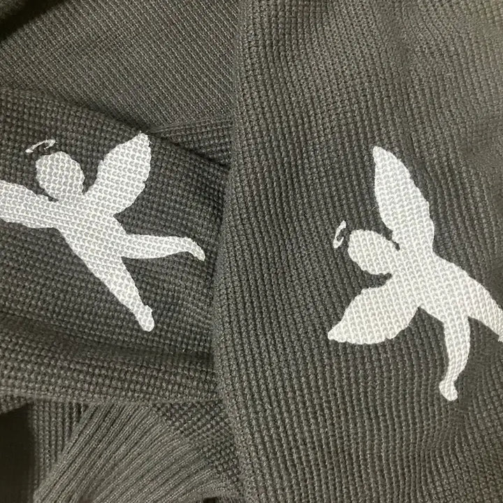 [BUNJANG] Politeulu Waffle Knit Angel / 폴리테루 와플 니트 집 엔젤 판매합니다