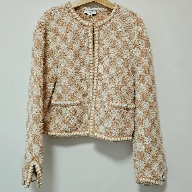 [BUNJANG] Chanel 23s Tweed Jacket Beige/White 34 / 샤넬 23s 트위드 자켓 베이지/화이트 34