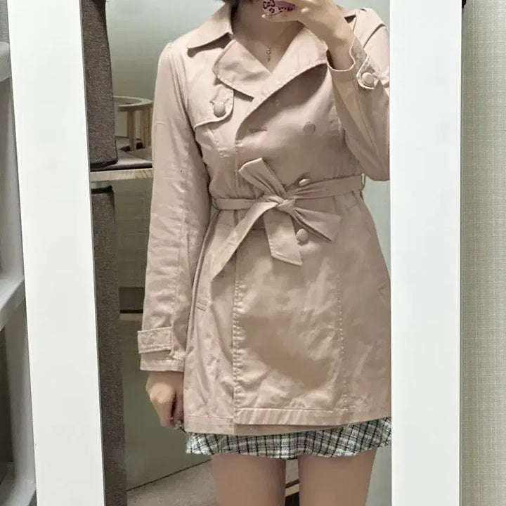 [BUNJANG] Colza Pink Trench Coat / colza 콜자 핑크 트렌치 코트 스나계 일본 빈티지 grl 히메갸루