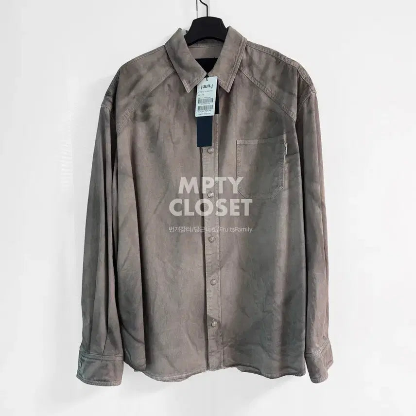 [BUNJANG] Juun.J Painted Denim Shirt Beige / [46] 준지 25fW 페인티드 데님 셔츠 베이지