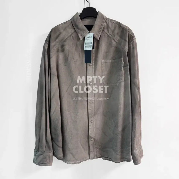 [BUNJANG] Juun.J Painted Denim Shirt Beige / [46] 준지 25fW 페인티드 데님 셔츠 베이지