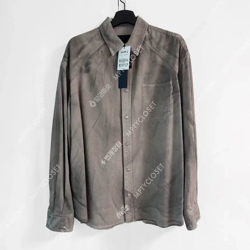 [BUNJANG] Juun.J Painted Denim Shirt Beige / [46] 준지 25fW 페인티드 데님 셔츠 베이지