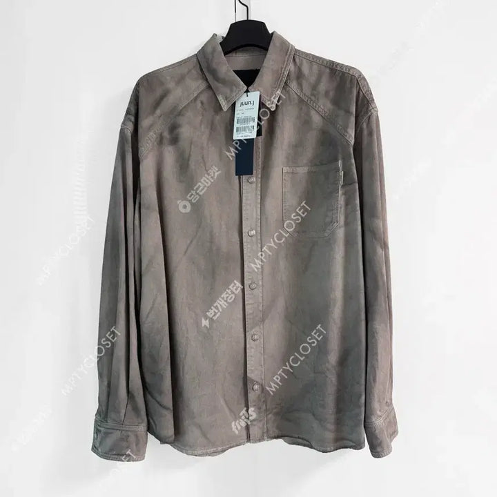 [BUNJANG] Juun.J Painted Denim Shirt Beige / [46] 준지 25fW 페인티드 데님 셔츠 베이지