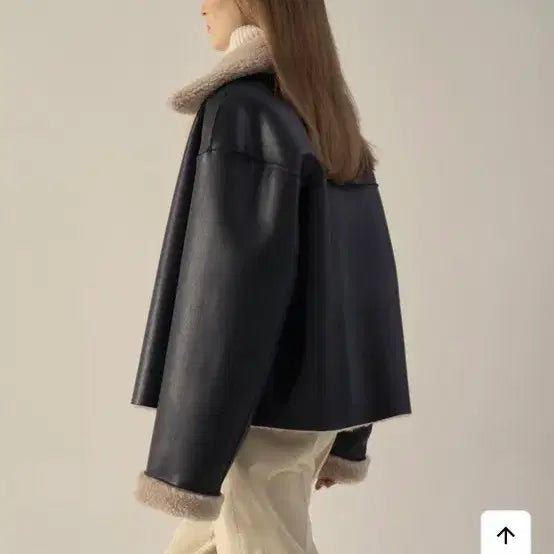 [BUNJANG] Facade Pattern Reversible Lambswool Short Mustang / 파사드패턴 램스울 리버시블 숏 무스탕