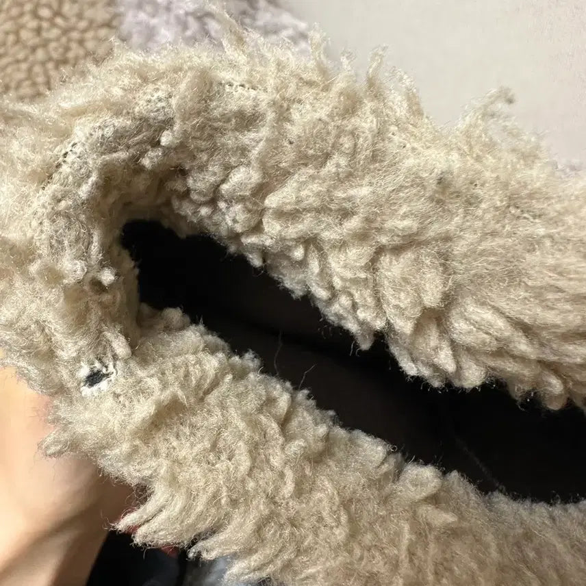 [BUNJANG] Facade Pattern Reversible Lambswool Short Mustang / 파사드패턴 램스울 리버시블 숏 무스탕