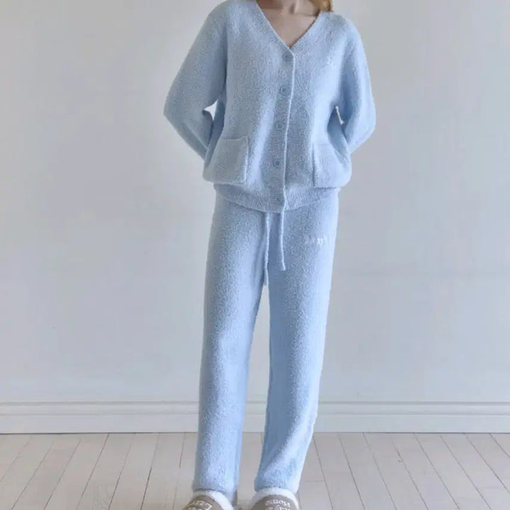 [BUNJANG] NMIXX Lily Fluffy Pajama Pants / [레이지지] 플러피 파자마 팬츠 SKY