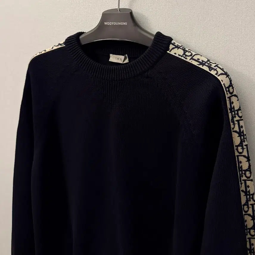 [BUNJANG] Dior Oblique Sweater Insert Cotton Jersey Deep Blue / [새상품급,S]디올 오블리크 스웨터 인서트 코튼 저지 딥 블루