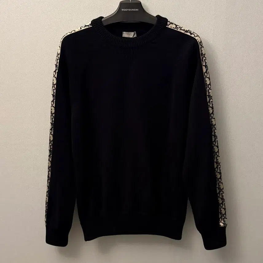 [BUNJANG] Dior Oblique Sweater Insert Cotton Jersey Deep Blue / [새상품급,S]디올 오블리크 스웨터 인서트 코튼 저지 딥 블루