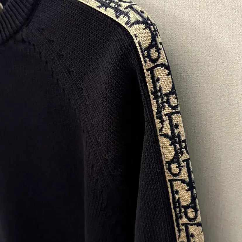 [BUNJANG] Dior Oblique Sweater Insert Cotton Jersey Deep Blue / [새상품급,S]디올 오블리크 스웨터 인서트 코튼 저지 딥 블루
