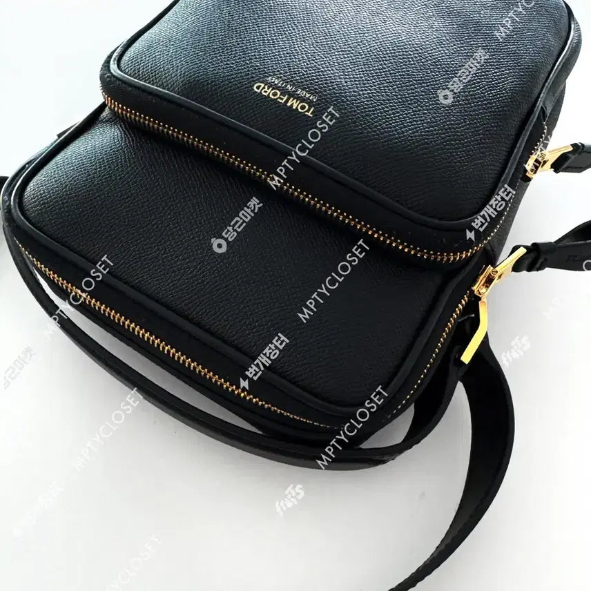 [BUNJANG] Tom Ford Berkeley Leather Messenger Bag Black / 톰포드 버클리 레더 메신저백 블랙