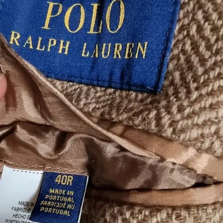 [BUNJANG] Polo Ralph Lauren Herringbone Blazer / 폴로 랄프로렌 레더버튼 헤링본 블레이저