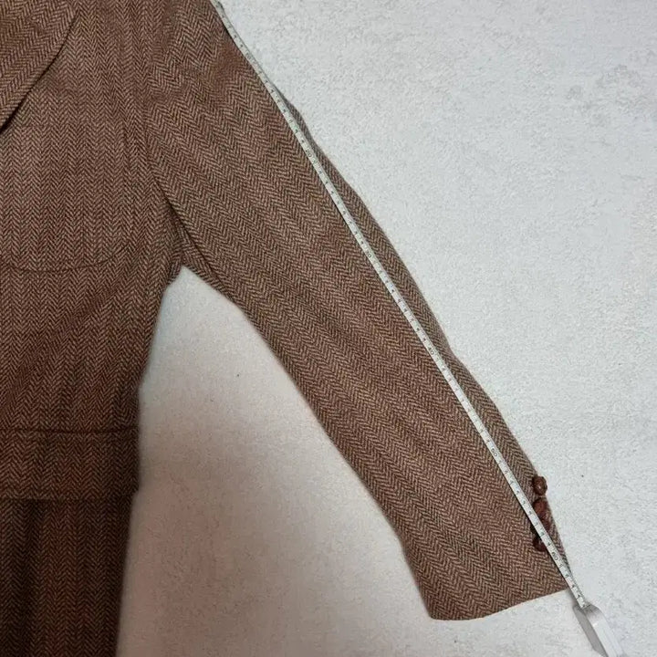 [BUNJANG] Polo Ralph Lauren Herringbone Blazer / 폴로 랄프로렌 레더버튼 헤링본 블레이저