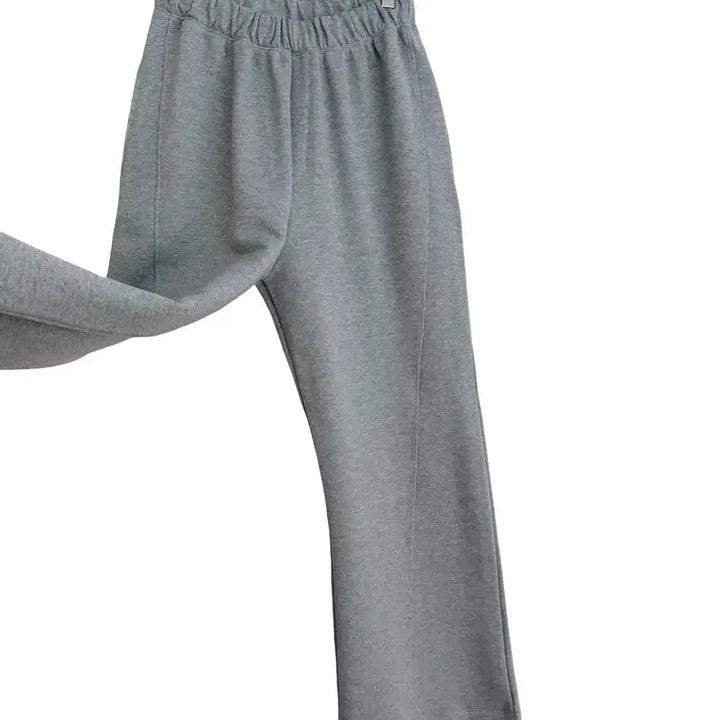 [BUNJANG] Semi Bootcut Jersey Banded Pants - Gray / 교신안함)세미부츠컷 쭈리 밴딩 팬츠-그레이