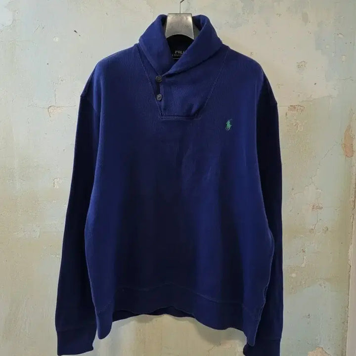 [BUNJANG] Polo Ralph Lauren Shawl Collar Sweatshirt / [무배]폴로 랄프로렌 숄칼라 맨투맨 L 네이비