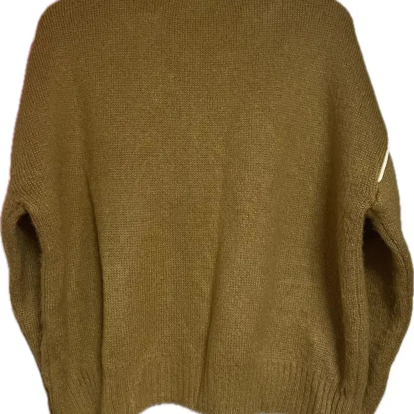 [BUNJANG] From Beginning V-Neck Oversized Line Cardigan Mustard / 프롬비기닝 브이넥 오버핏 라인 가디건 머스타드