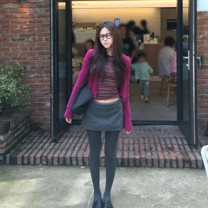 [BUNJANG] Charcoal Gray Mini Skirt / 미니스커트(차콜-회색)
