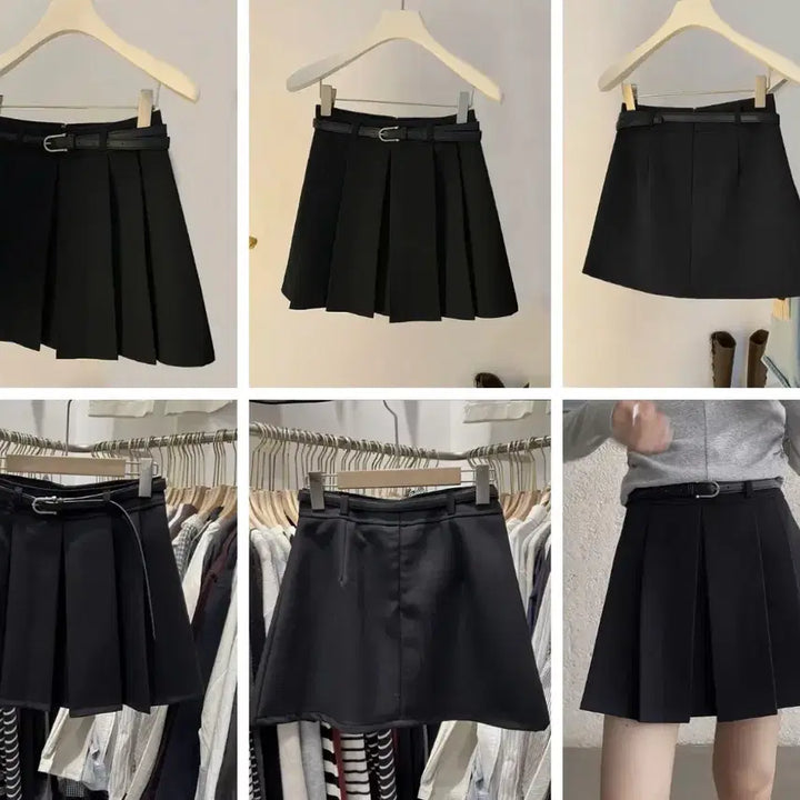 [BUNJANG] Black Pleated Mini Skirt / 블랙 플리츠 미니스커트