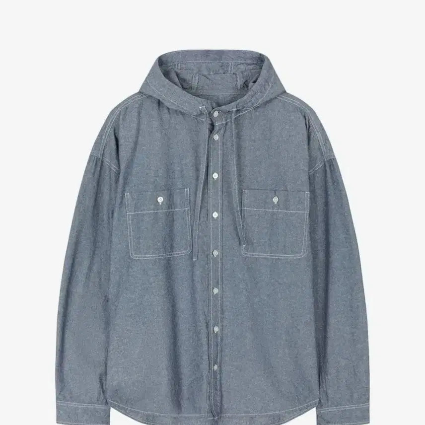 [BUNJANG] DECET Chambray Overhood Shirt L / DECET 샴브레이 후드 셔츠 L