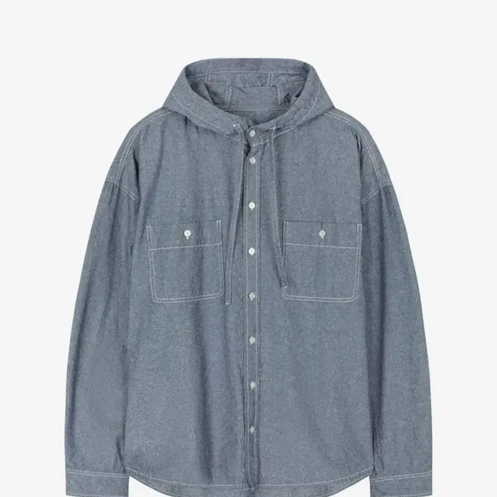 [BUNJANG] DECET Chambray Overhood Shirt L / DECET 샴브레이 후드 셔츠 L