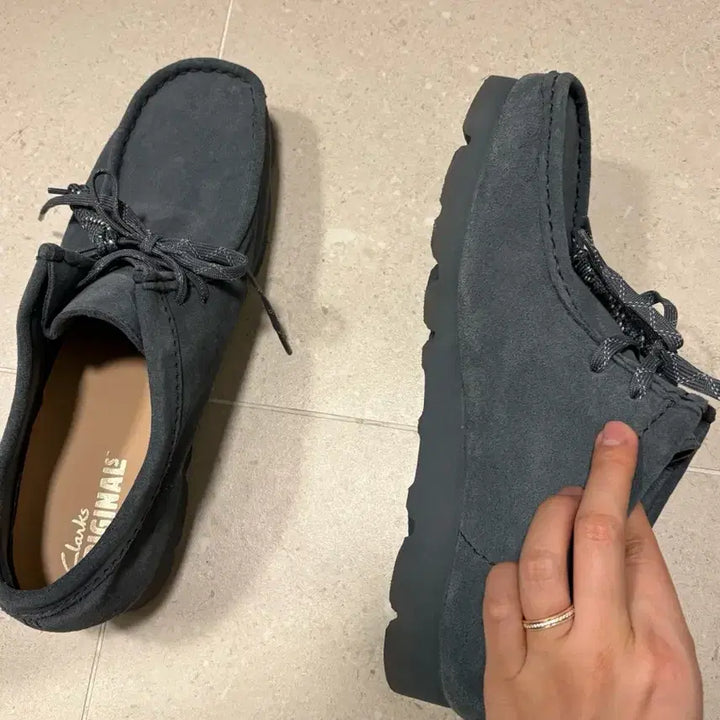 [BUNJANG] Clarks Gore-Tex Blue Gray 280 / 클락스 고어텍스 블루 그레이 280