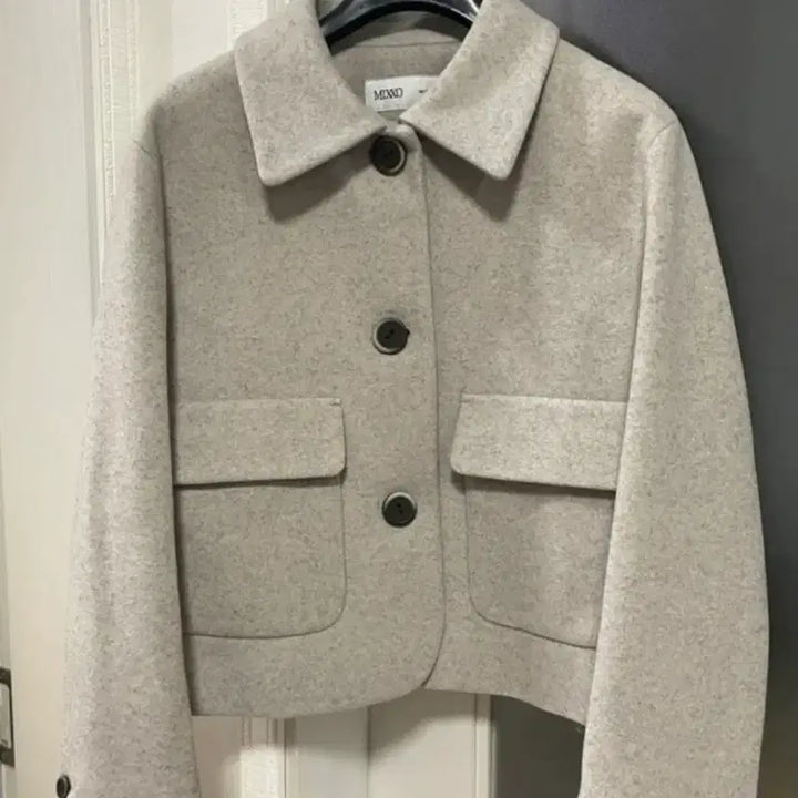 [BUNJANG] Mise-en-scene Short Jacket Light Gray (Size M) / 미쏘 맥카라 숏 자켓 라이트그레이 m