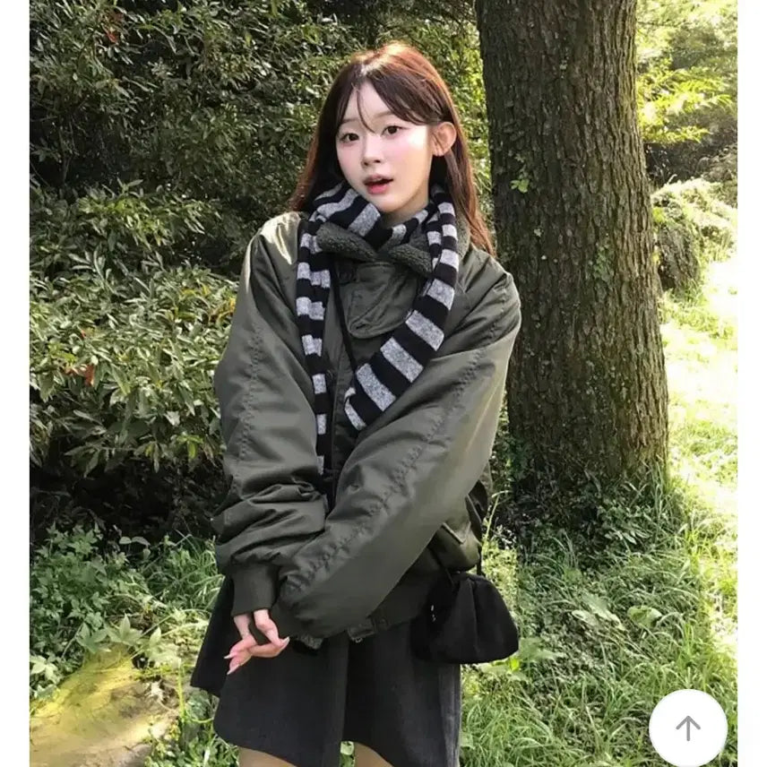 [BUNJANG] Bren Dumble Collar Aviation Jumper / 미니포에 브렌 항공 점퍼 덤블 카라 항공점퍼