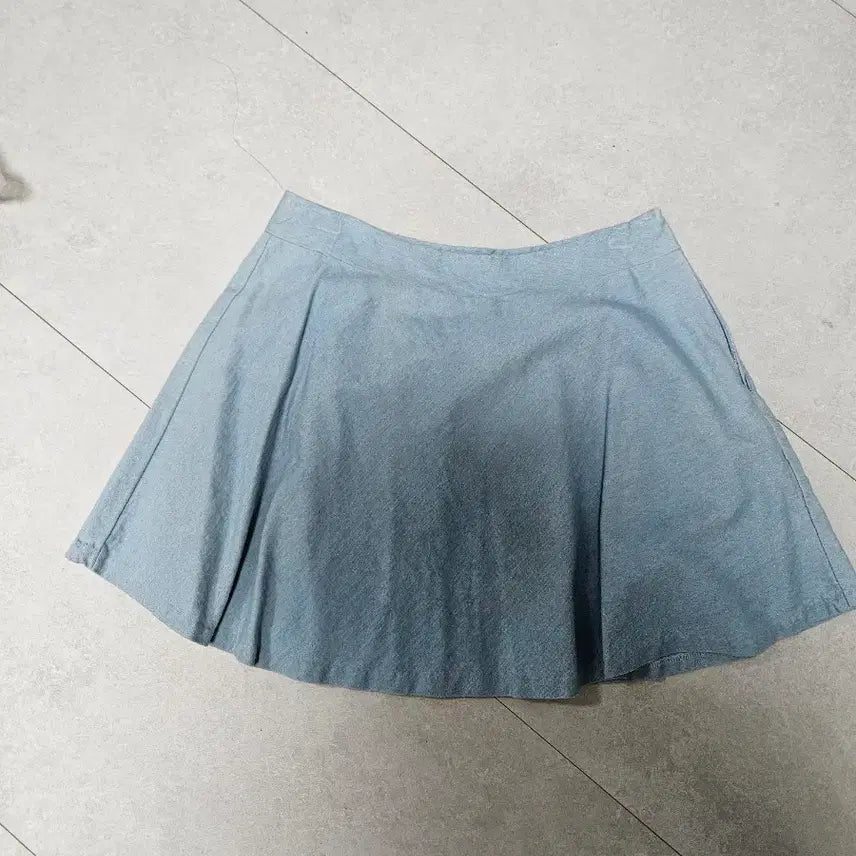 [BUNJANG] Denim Flare Mini Skirt / 청 데님 플레어 미니스커트