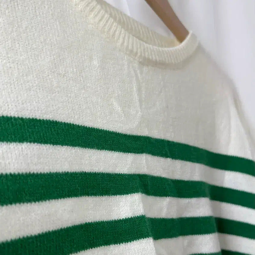 [BUNJANG] Green Stripe Knit Top / [새상품] 그린 스트라이프 니트