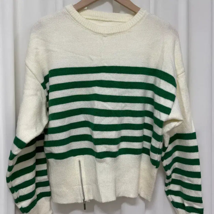 [BUNJANG] Green Stripe Knit Top / [새상품] 그린 스트라이프 니트