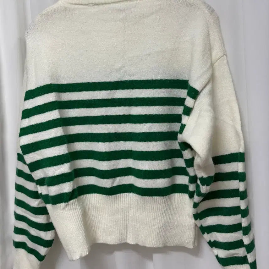 [BUNJANG] Green Stripe Knit Top / [새상품] 그린 스트라이프 니트