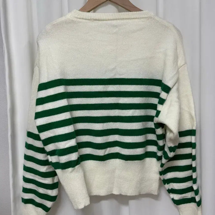 [BUNJANG] Green Stripe Knit Top / [새상품] 그린 스트라이프 니트