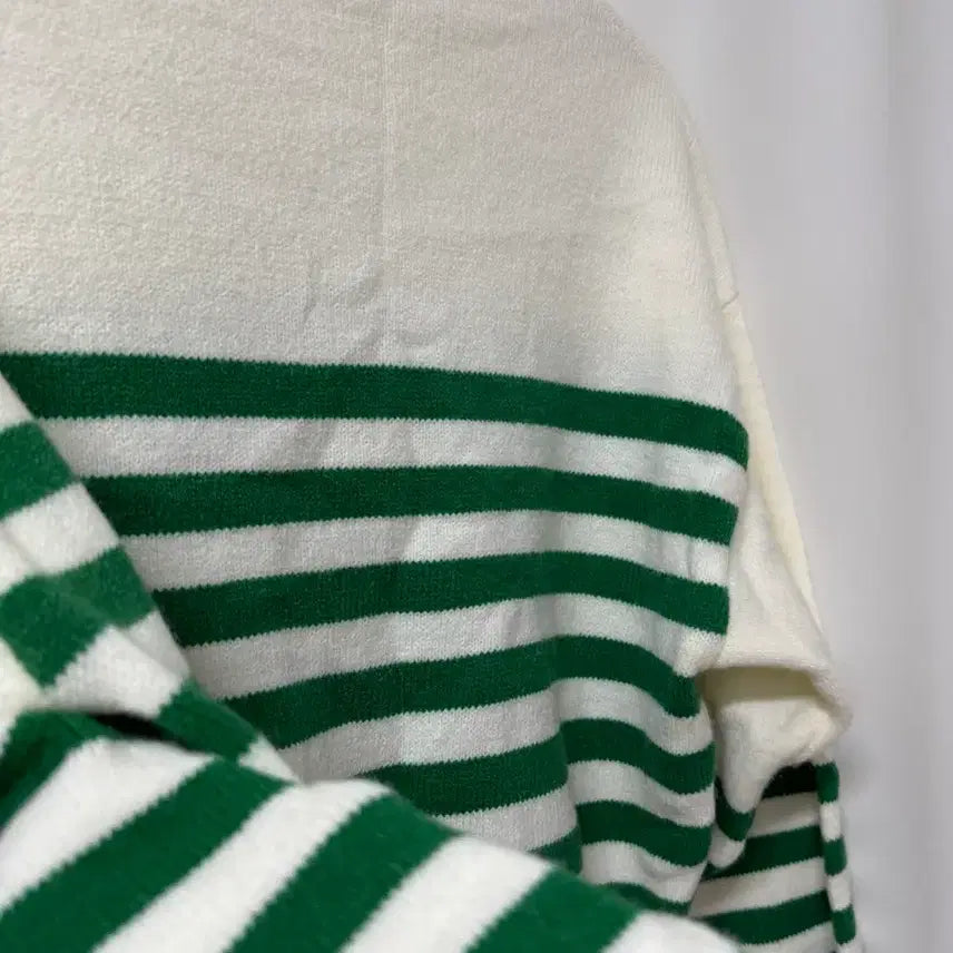 [BUNJANG] Green Stripe Knit Top / [새상품] 그린 스트라이프 니트