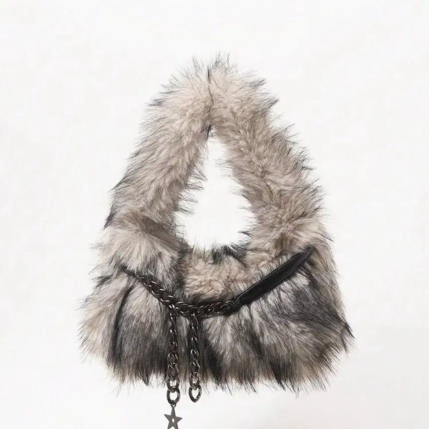 [BUNJANG] Y2k Faux Fur Mini Shoulder Bag / Y2k 퍼 미니 숄더백