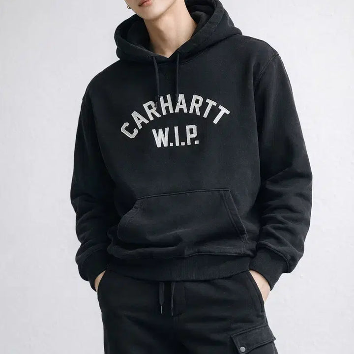 [BUNJANG] Carhartt WIP Hooded USS Script Sweatshirt / [남여공용-95]칼하트 WIP 후디드 USS 스크립트 스웨트셔츠