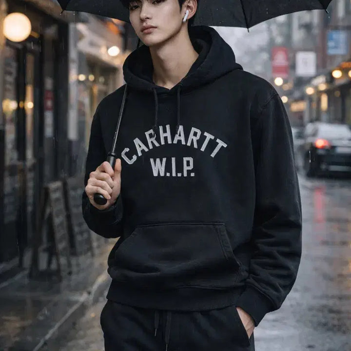 [BUNJANG] Carhartt WIP Hooded USS Script Sweatshirt / [남여공용-95]칼하트 WIP 후디드 USS 스크립트 스웨트셔츠