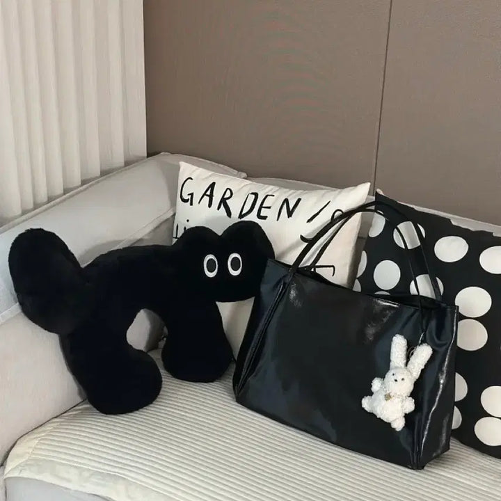 [BUNJANG] Tote Bag - Black / 빅사이즈 가죽 토트백 블랙