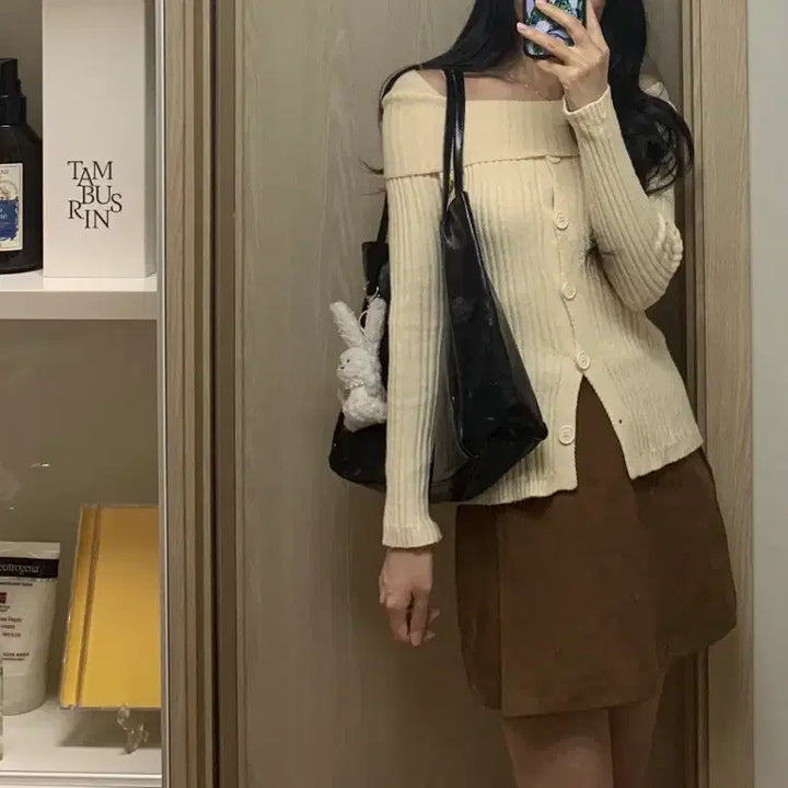 [BUNJANG] Tote Bag - Black / 빅사이즈 가죽 토트백 블랙