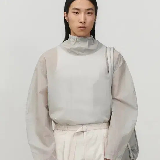 [BUNJANG] AMOMENTO Shear Anorak Gray / 아모멘토 시어 아노락 그레이