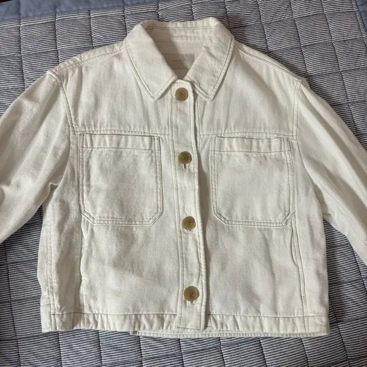 [BUNJANG] White Denim Jacket / 화이트 데님 자켓