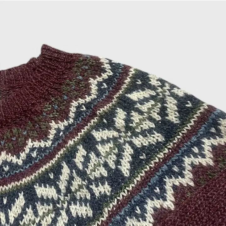 [BUNJANG] St. John's Bay Fair Isle Wool Knit Sweater / USA 90s 미국 빈티지 세인트 존스 베이 페어아일 울 니트 스웨터 L