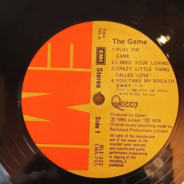 [BUNJANG] Queen The Game LP / 소장가치 민트급 퀸 Queen The Game LP 할인